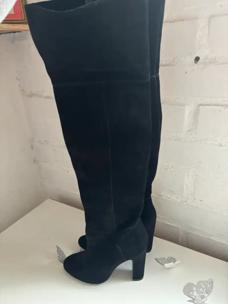 Botas negras Aldo de cuero tacón alto elegantes - 3