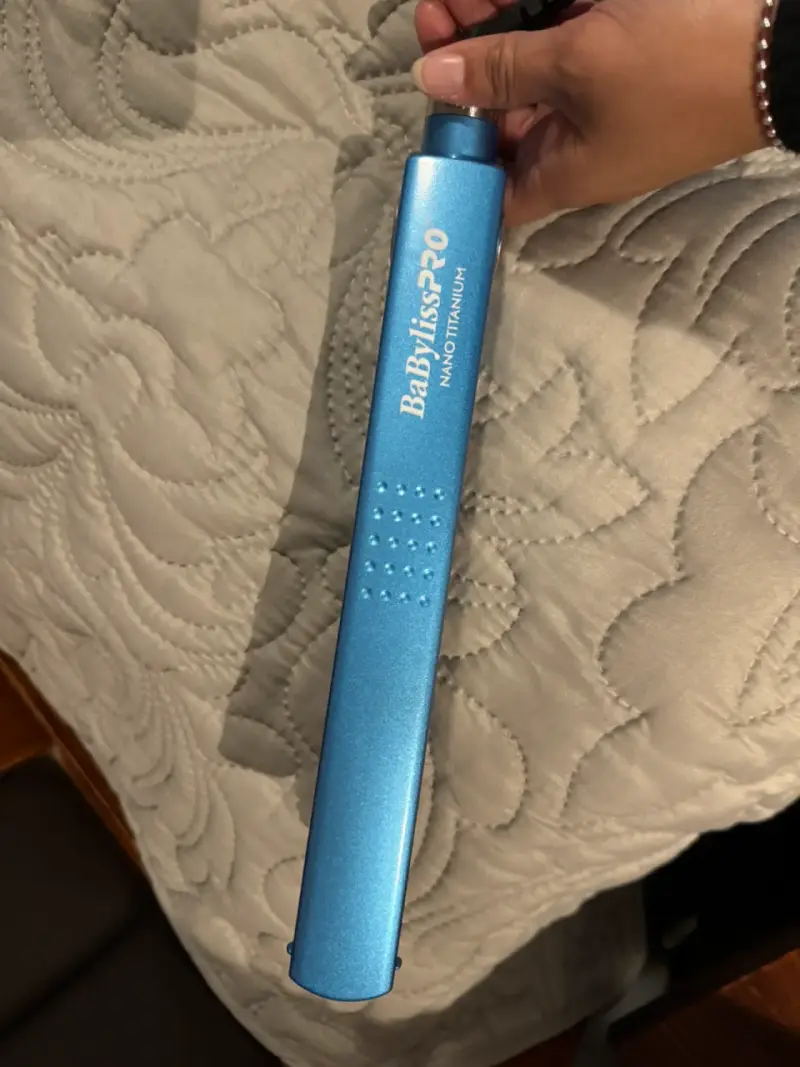 Plancha de pelo azul con control de temperatura - 2