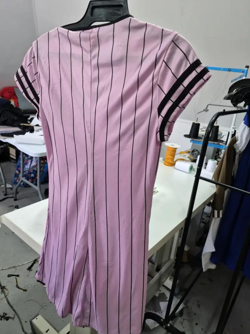 Disfraz camisero rosa con rayas y lentejuelas XS - 2