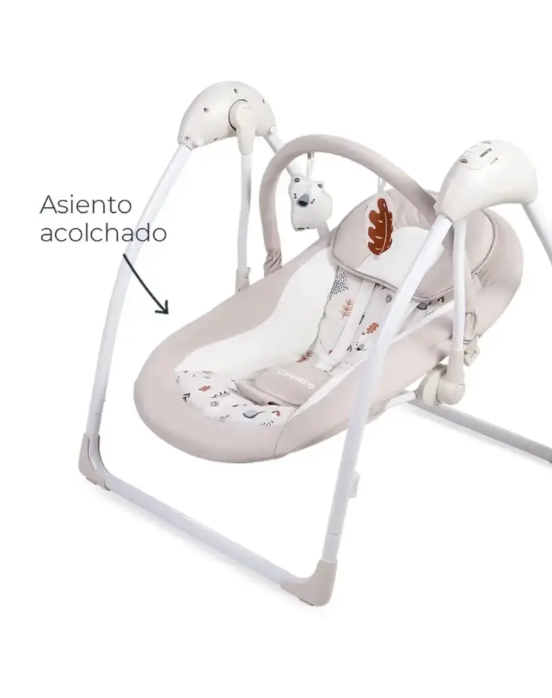 Columpio para bebé beige con arnés - 3