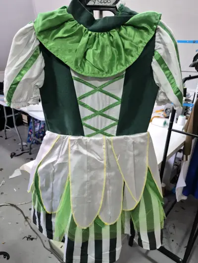 Disfraz de duende verde para niña talla 14 aprox - miniatura 1
