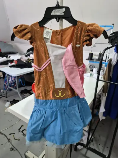 Disfraz infantil de vaquera con falda azul talla 6 - miniatura 2