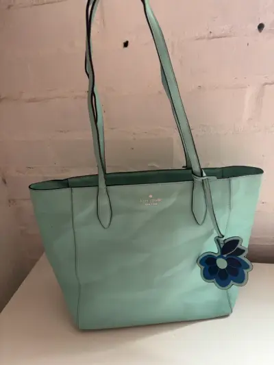 Bolso tote Kate Spade verde menta - miniatura 1