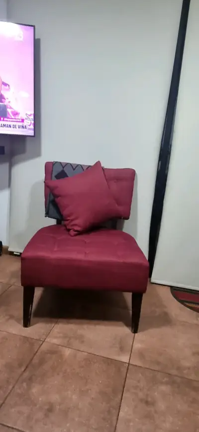 Sillón individual burdeos - miniatura 1