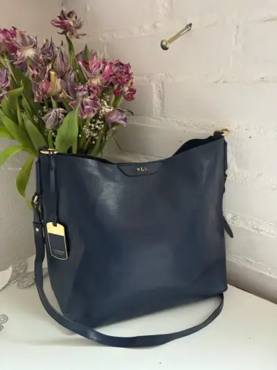 Bolso azul Ralph Lauren de cuero elegante - miniatura 1