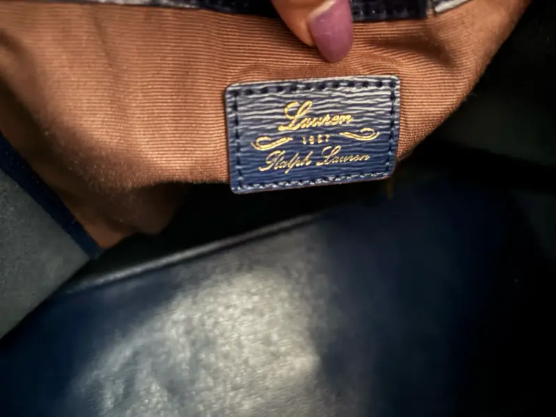 Bolso azul Ralph Lauren de cuero elegante - 4
