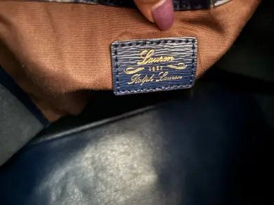 Bolso azul Ralph Lauren de cuero elegante - miniatura 4
