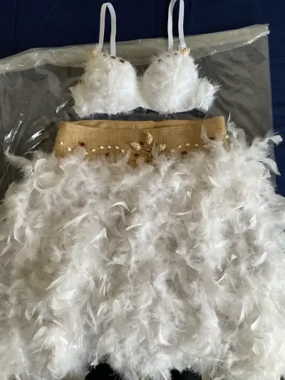 Traje pascuense mujer con top y falda- Usado 1 vez - miniatura 1