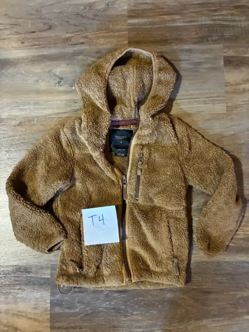Chaqueta polar marrón con capucha Polemic talla 4 - 1