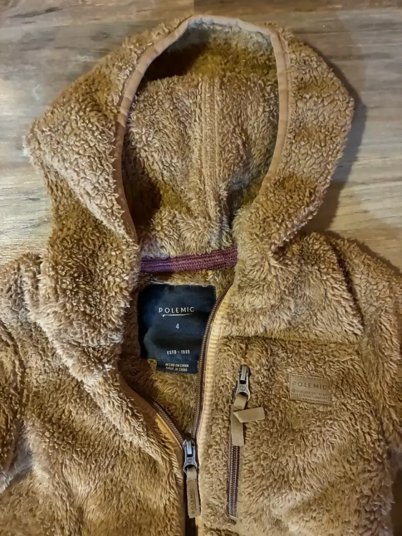 Chaqueta polar marrón con capucha Polemic talla 4 - 2