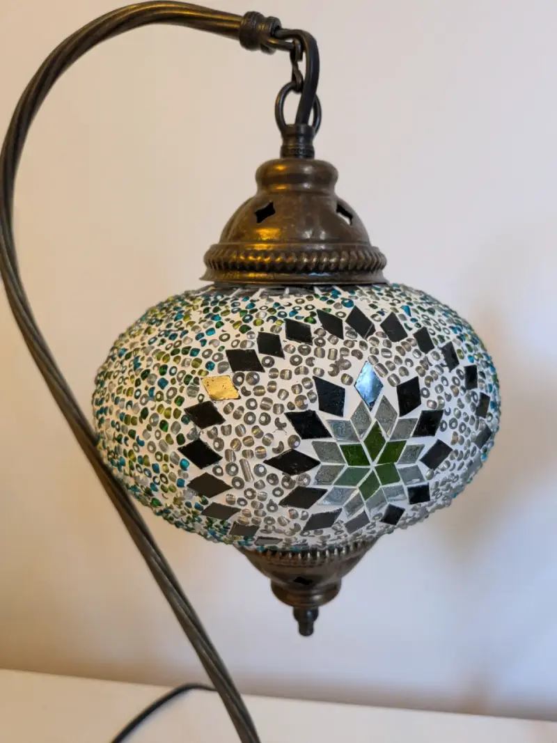 Lámparas de mesa estilo mosaico turco - 5