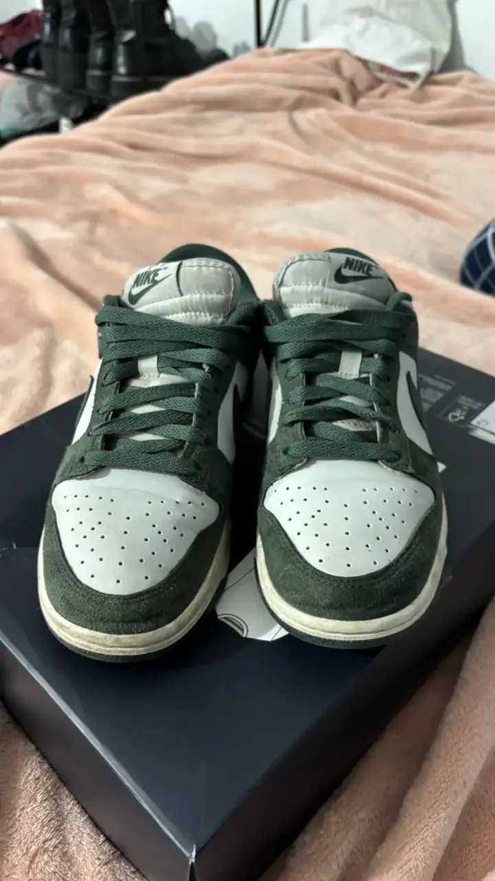 Nike dunk low next nature gamuza verde - 1