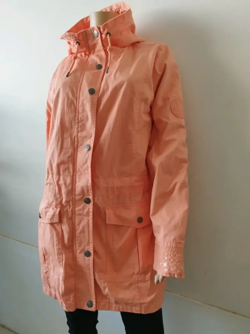 Parka impermeable coral para mujer - 1