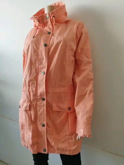 Parka impermeable coral para mujer - miniatura 1