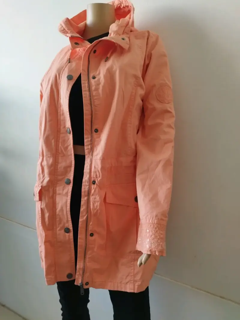 Parka impermeable coral para mujer - 2