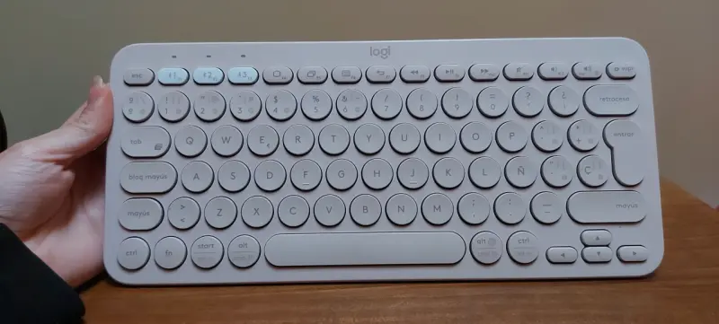 Teclado inalámbrico Logitech K380 rosado - 1