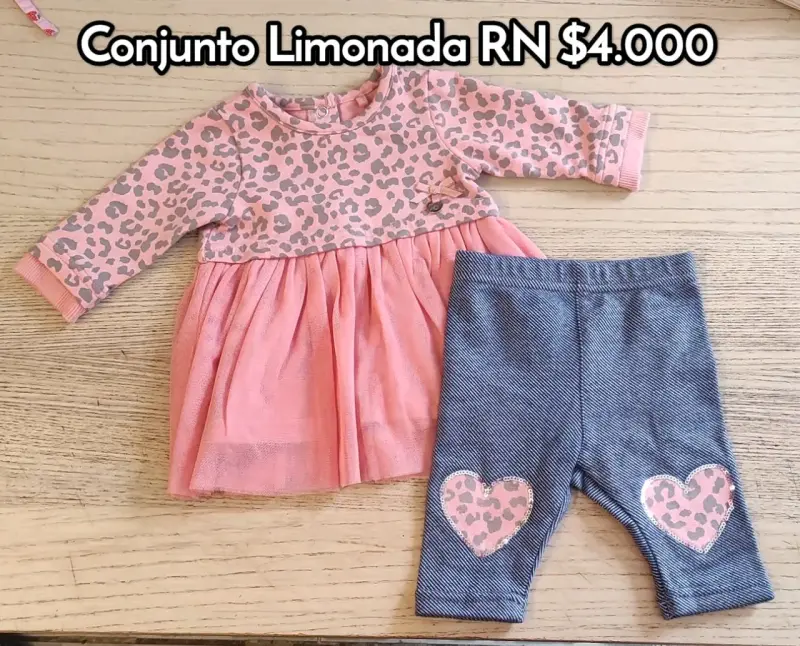 Conjunto de bebé Limonada estampado leopardo