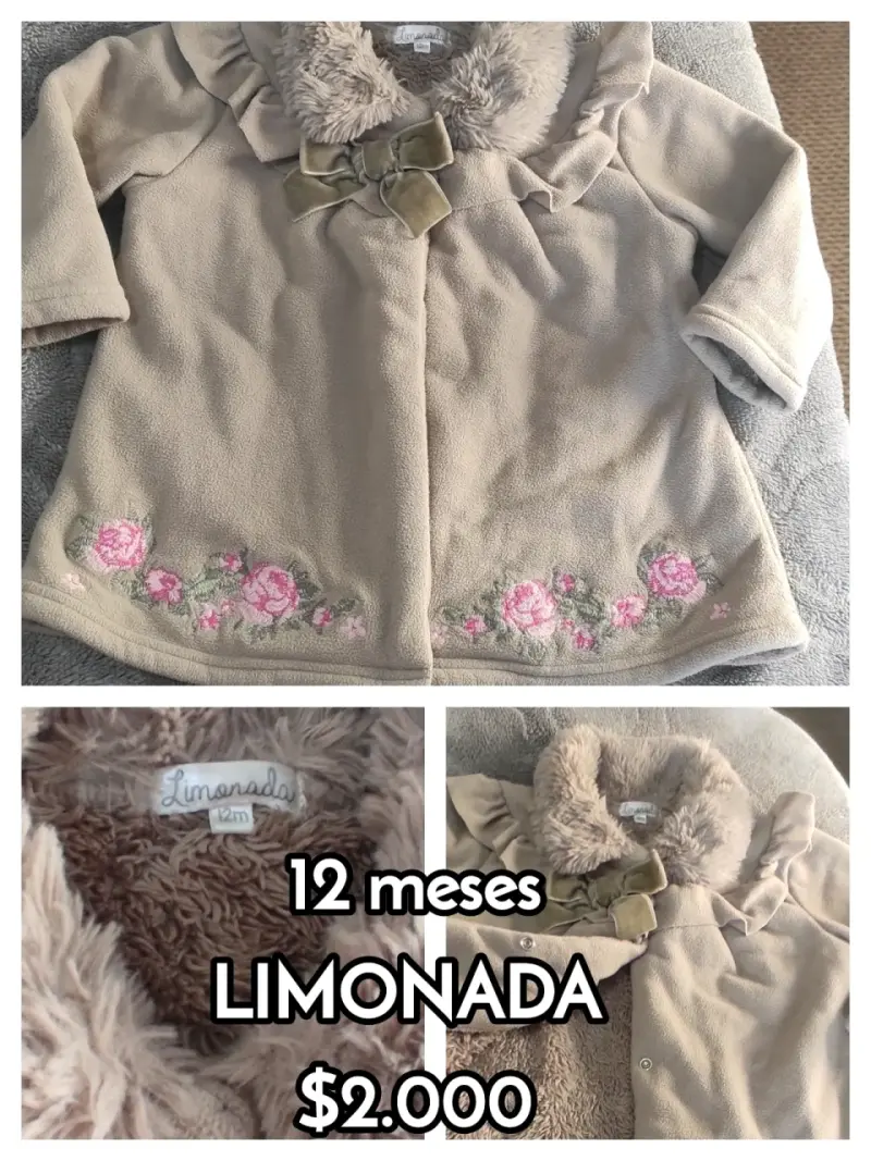 Abrigo de bebé Limonada 12 meses beige