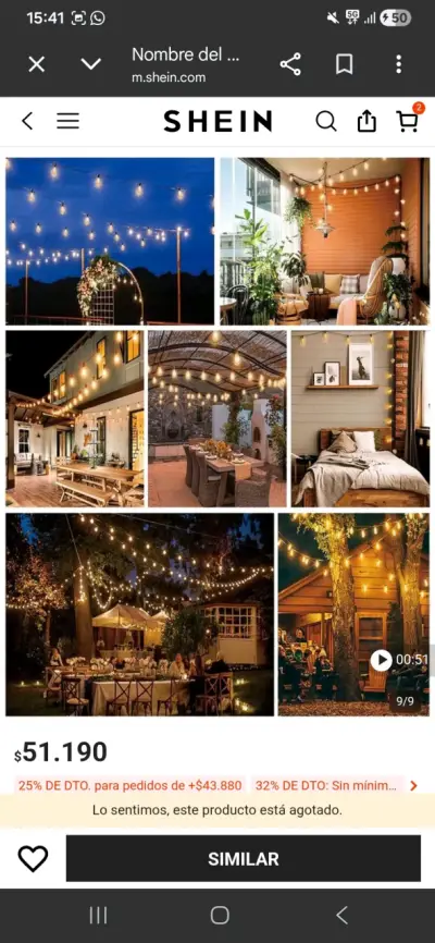 Guirnalda de luces LED vintage - miniatura 2