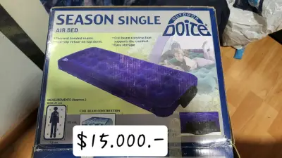 Colchón inflable Doite individual azul - miniatura 1