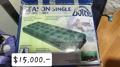 Colchón inflable Doite individual azul - miniatura 2