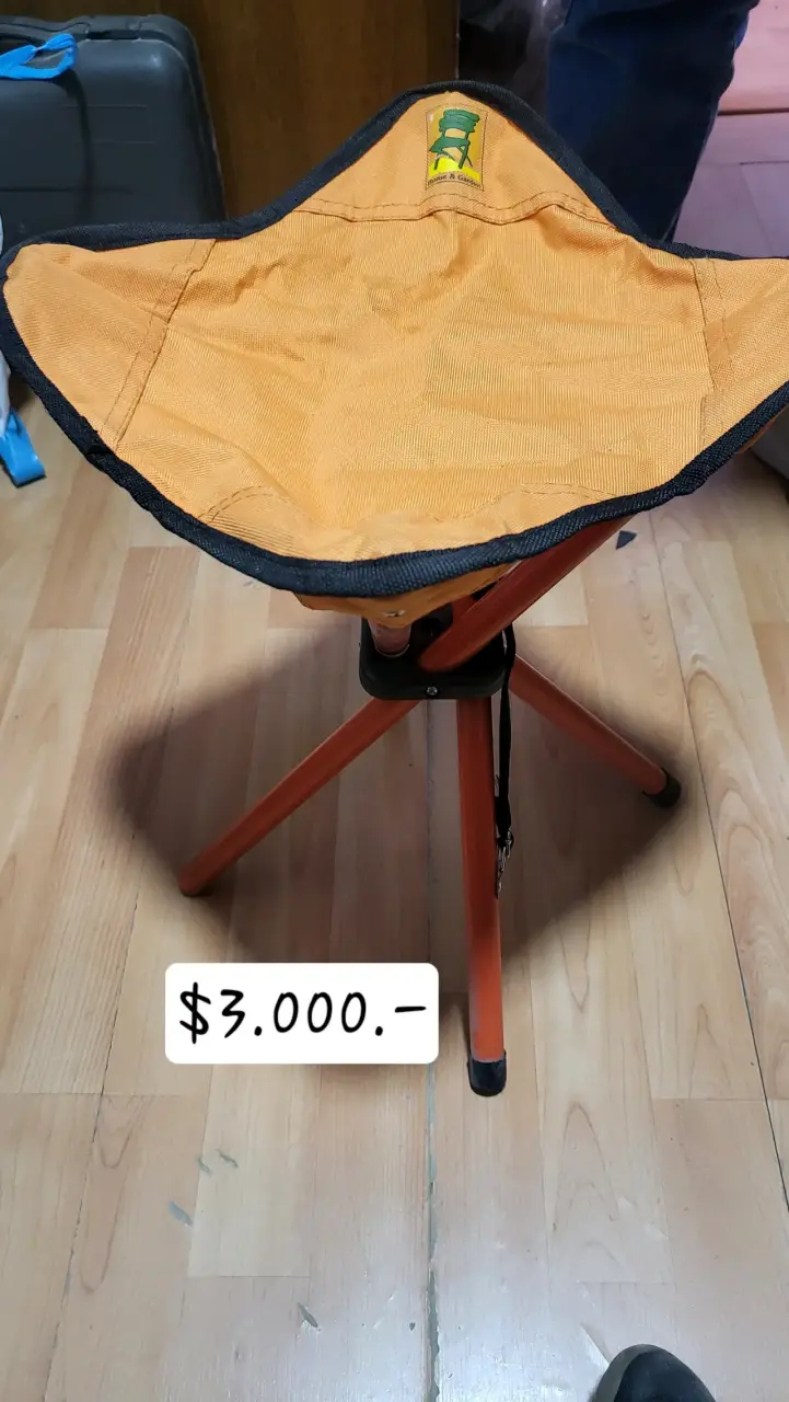 Silla plegable de camping naranja