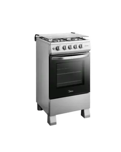 Cocina a gas Midea 4 quemadores acero inoxidable - miniatura 1