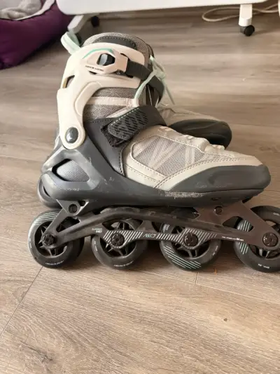 Patines en línea Oxelo grises para adultos - miniatura 3