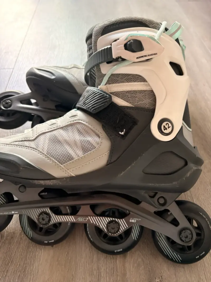 Patines en línea Oxelo grises para adultos - 4