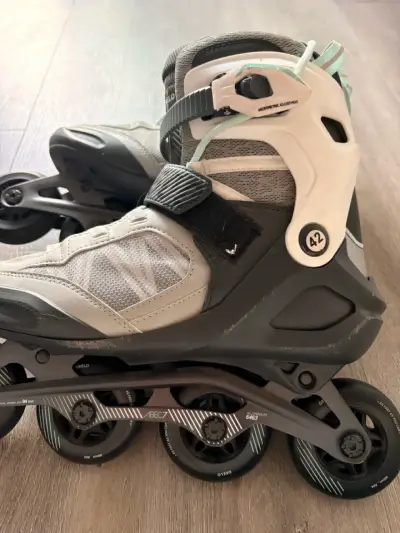 Patines en línea Oxelo grises para adultos - miniatura 4