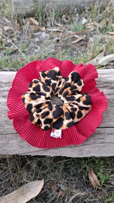 Coletero animal print con plizado rojos - miniatura 1