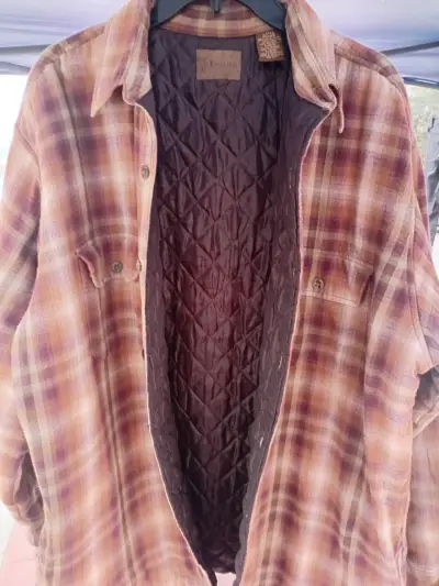 Camisa  chaqueta de franela a cuadros marrón - miniatura 2