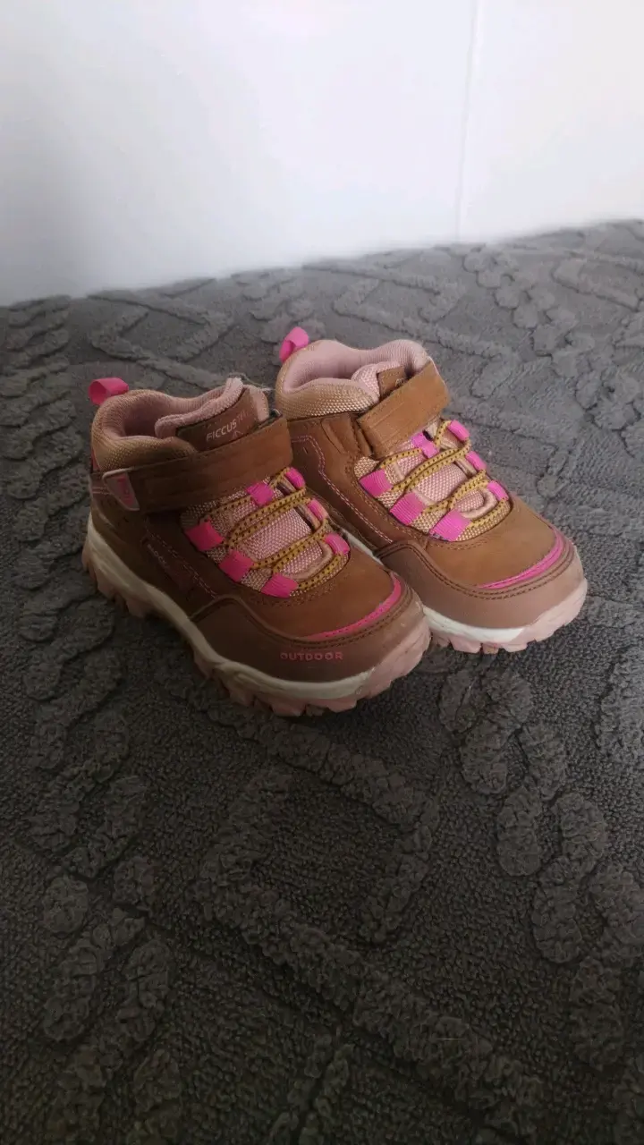 Botas de trekking para niños marrón y rosa - 2
