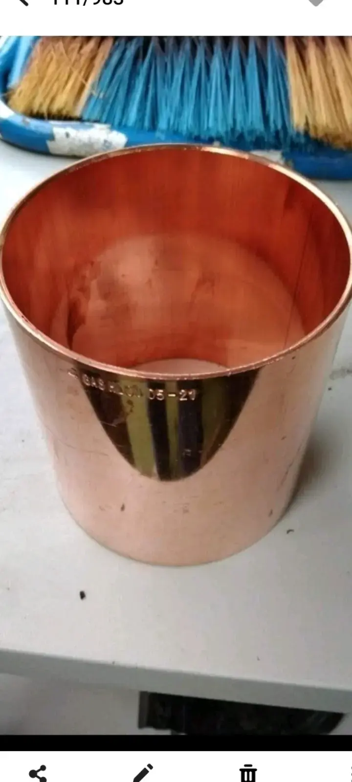 Acople de cobre para tubería