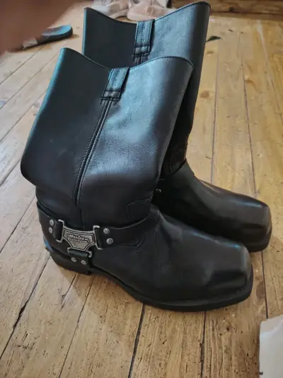 Botas de cuero Harley Davidson negras - miniatura 1