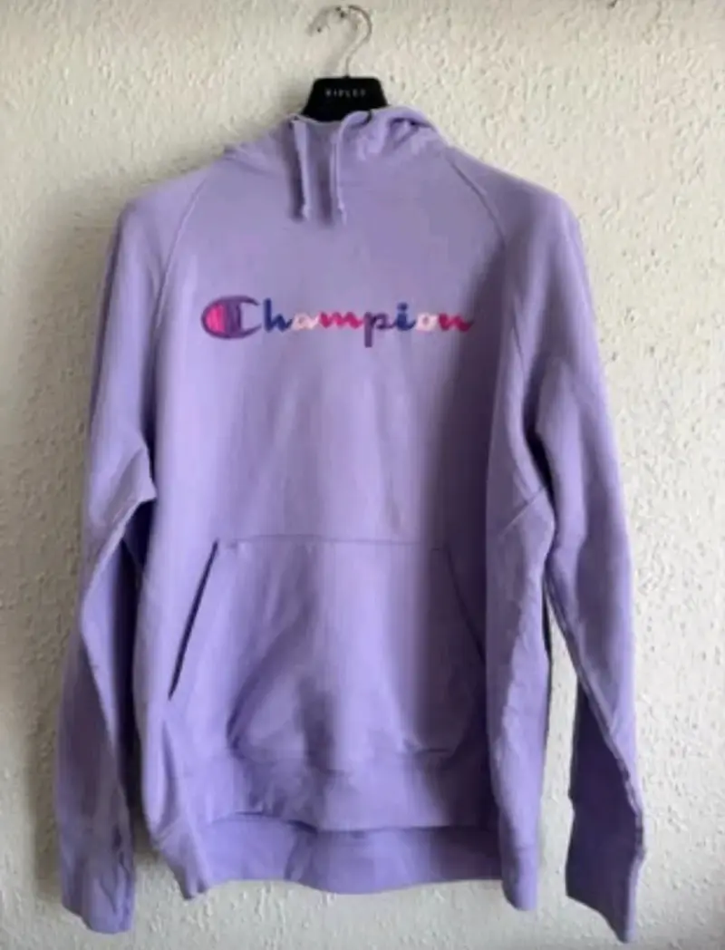 Polerón Champion morado con capucha talla XL - 1