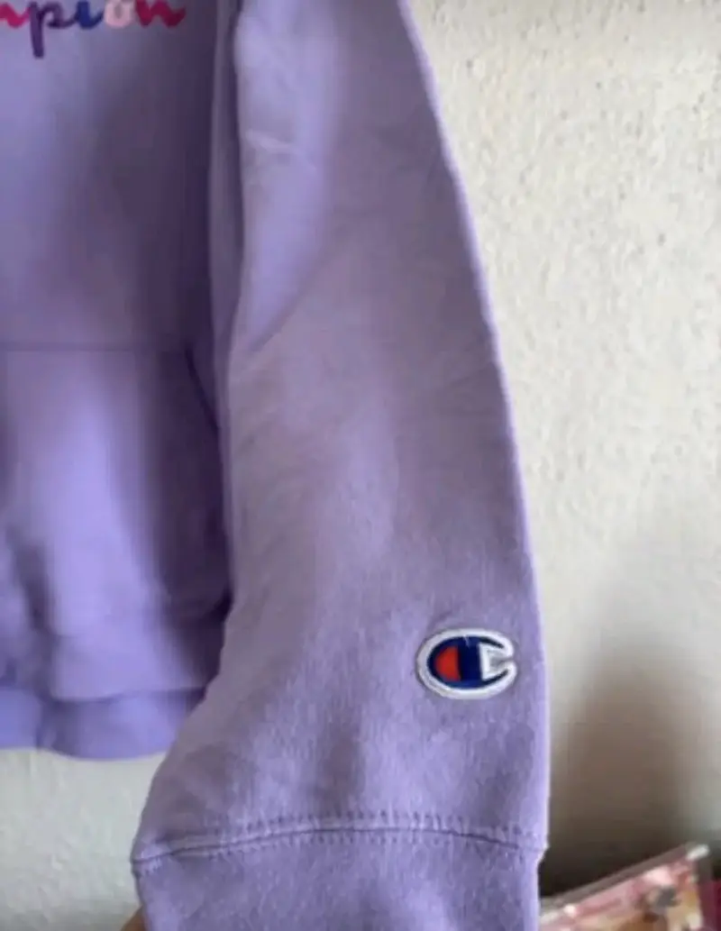 Polerón Champion morado con capucha talla XL - 2
