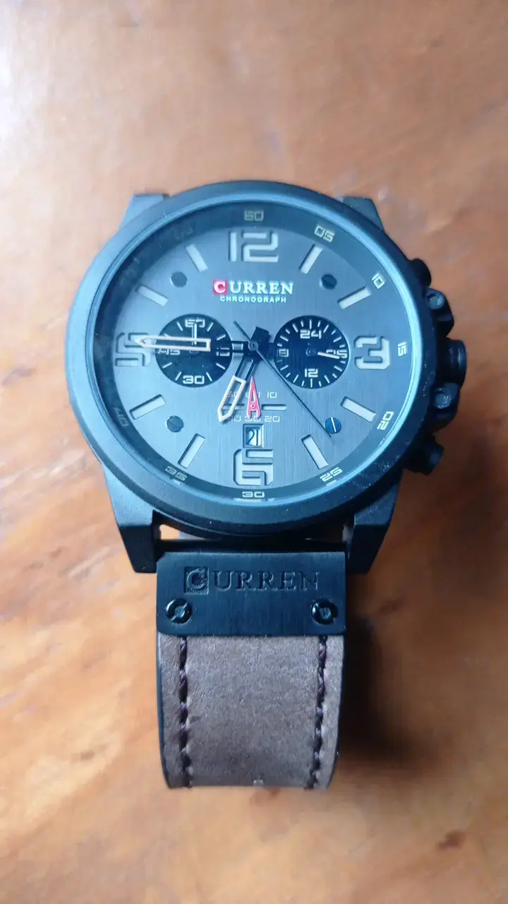 Reloj Curren cronógrafo negro y marrón - 1