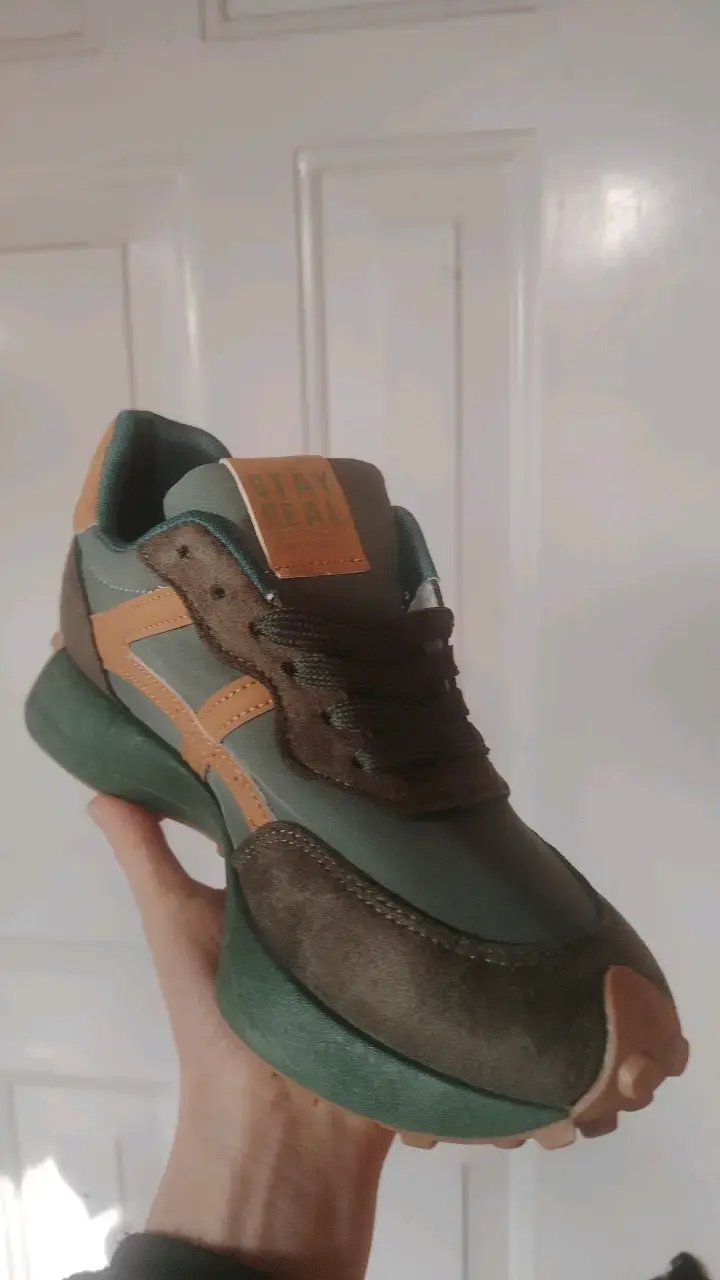 Zapatillas deportivas Stay Real verde y marrón - 1