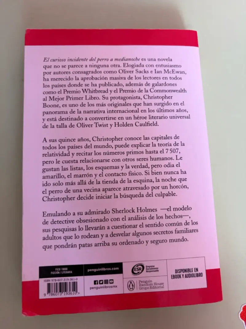 Libro 'El curioso incidente del perro a medianoche' de Mark Haddon - 2