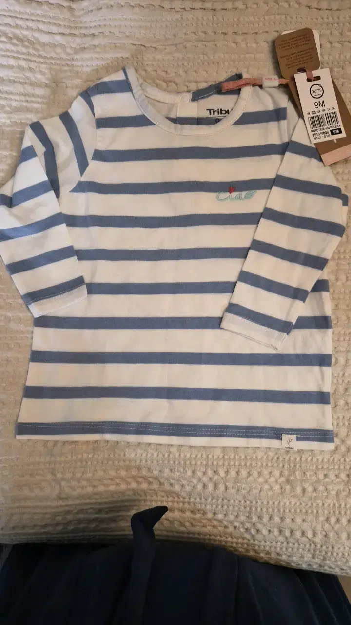 Polera rayada para bebé Tribu 9M - 1