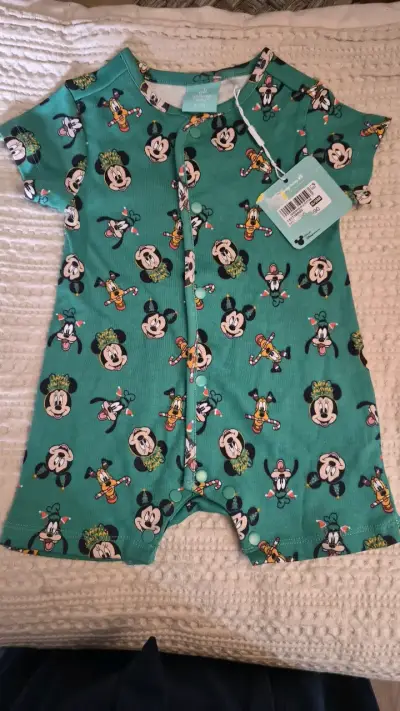 Enterito bebé Disney Mickey verde - miniatura 1
