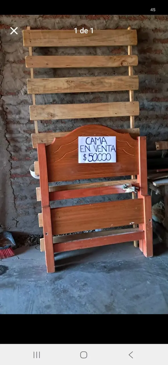 Estructura de cama de madera en venta