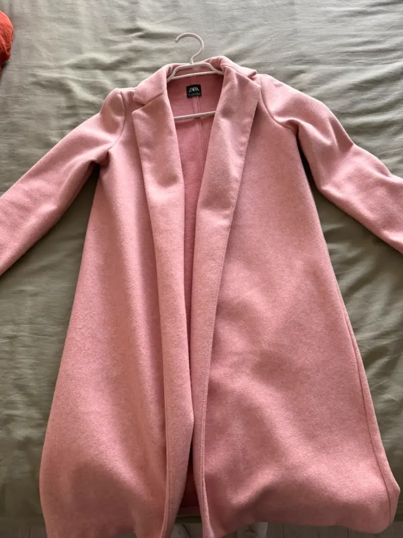 Abrigo rosa Zara elegante para mujer - 1