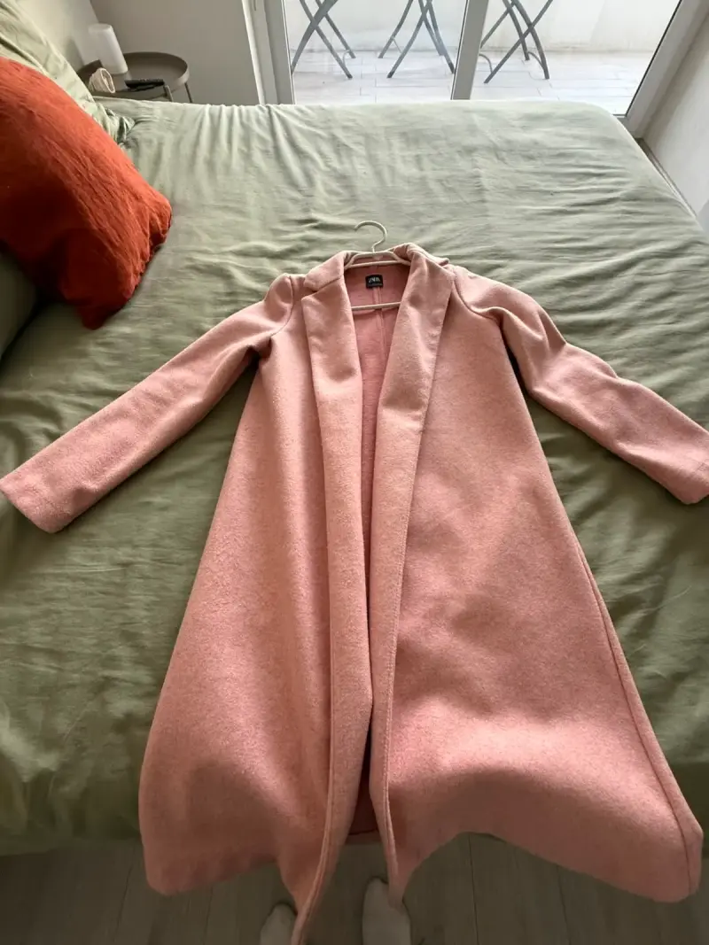 Abrigo rosa Zara elegante para mujer - 3