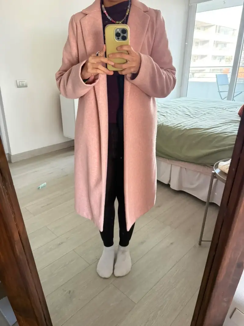 Abrigo rosa Zara elegante para mujer - 4