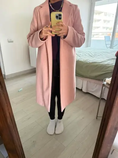Abrigo rosa Zara elegante para mujer - miniatura 4