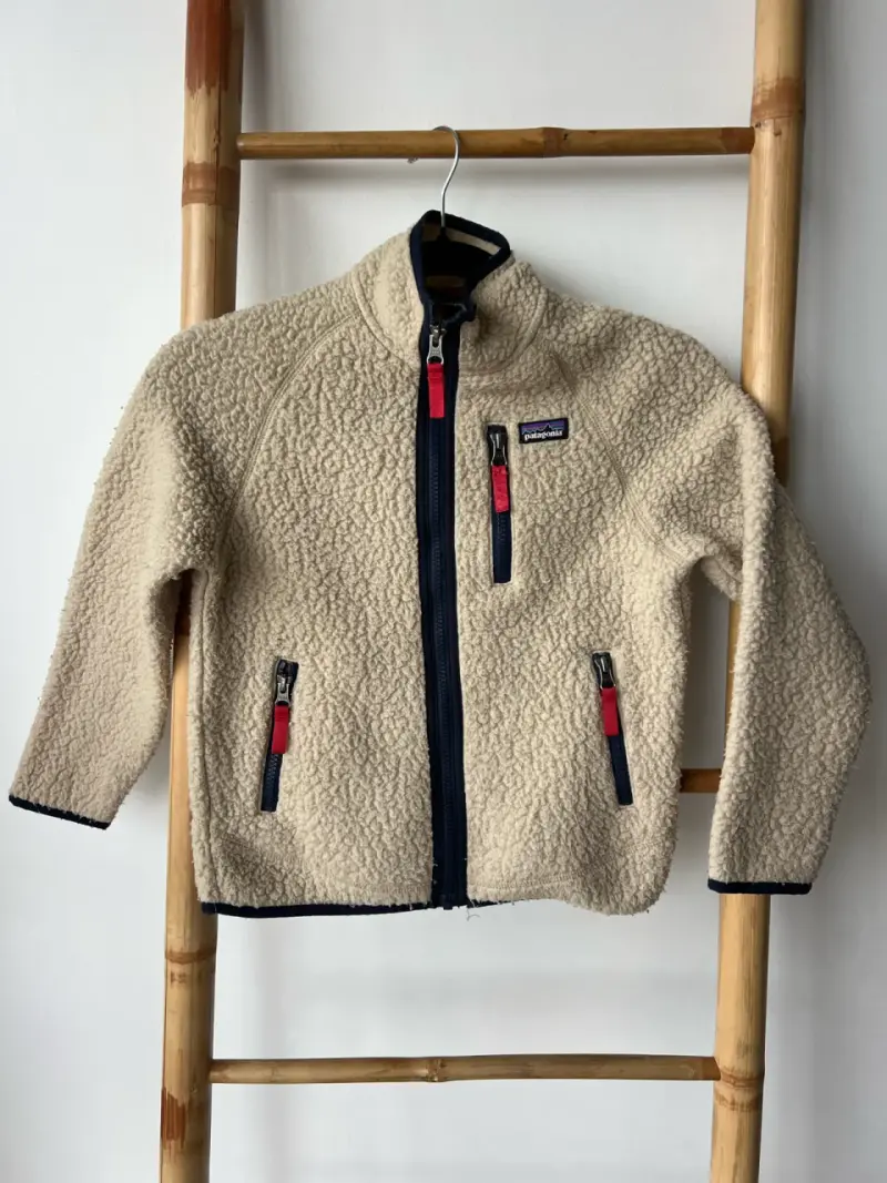 Chaqueta polar Patagonia beige para niños - 1