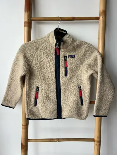 Chaqueta polar Patagonia beige para niños - miniatura 1
