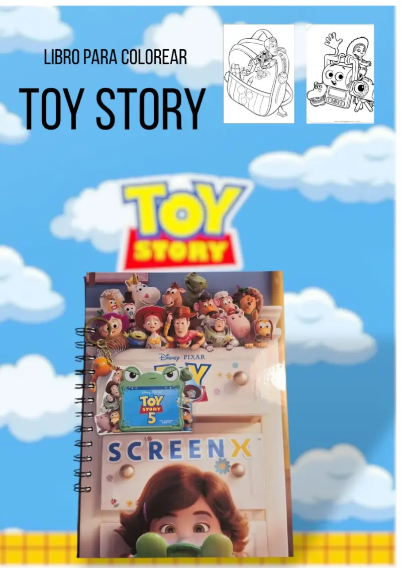 Libro para colorear tapa dura, toy story - 2